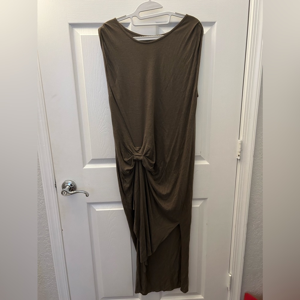 Rare Allsaints Riviera Devo Jersey Dress olive green 8